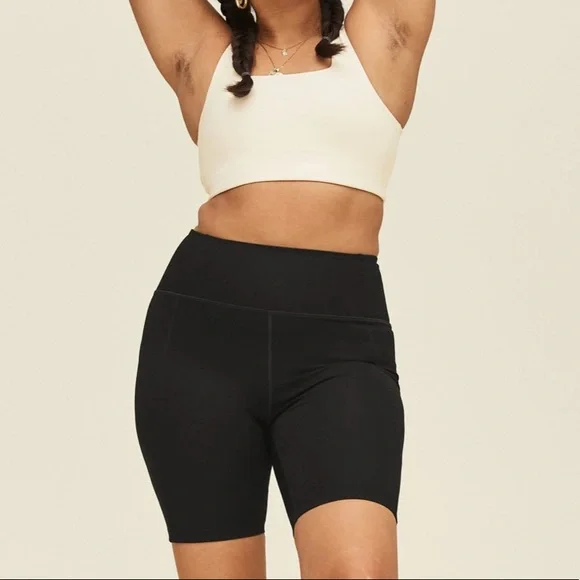 NWT Girlfriend Collective Black High Rise Bike Short Sz 4XL - Picture 2 of 10